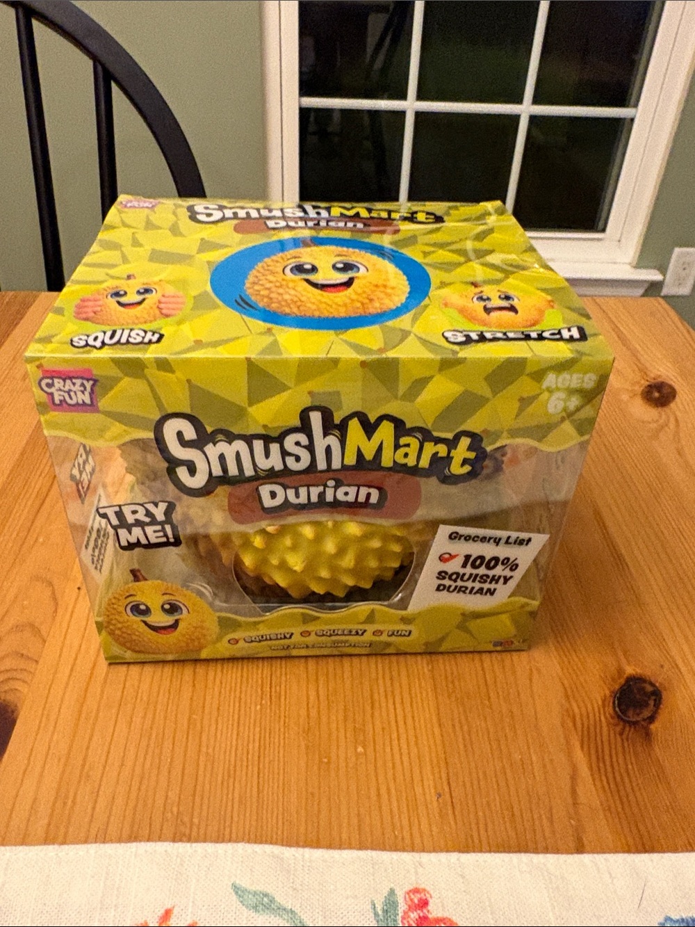 SmushMart Durian Squishy Toy - Yellow ages 3 and up